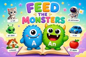 Read more about the article Mądra zabawa na wyciągnięcie ręki – wkrótce premiera mojej pierwszej gry edukacyjnej „Feed the Monsters” !!!
